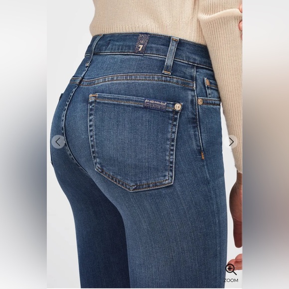 7 For All Mankind sz 27 HIGH WAIST SKINNY SLIM ILLUSION LUXE LOVESTORY - Picture 3 of 9